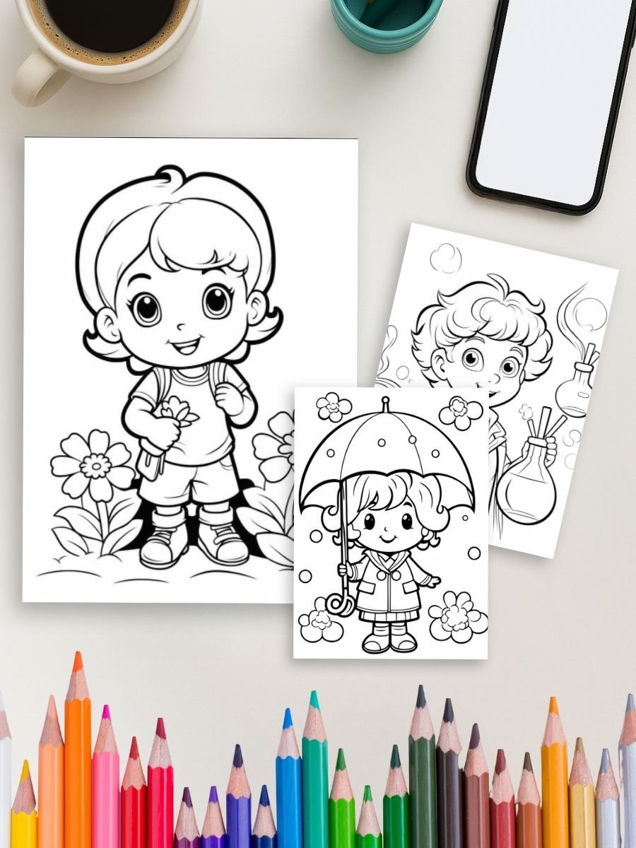 Color & Giggle Adventures - 100 Kids Coloring Pages - Image 3